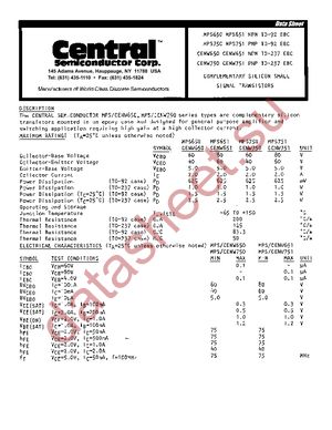 MPS6532 datasheet  